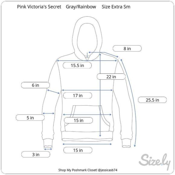 VS PINK Gray Zip up hoodie/sweatshirt - Picture 7 of 7